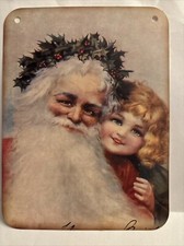 Christmas Decor Holiday VINTAGE STYLE Die Cut Cardboard 4.5 X 6