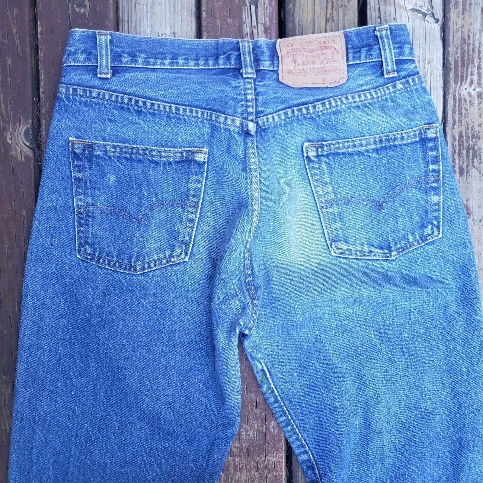 Vintage Levi's 501 Button Fly Jeans Faded Broken … - image 9