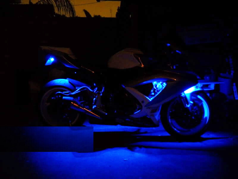 その他 bubble Blue glow in the dark Underbody Neon Accent Blue Glow Motorcycle Rock LED Lights
