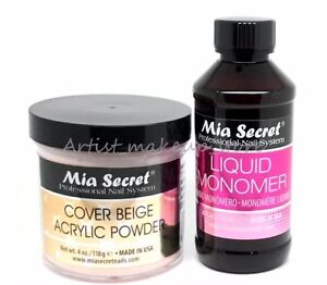 Mia Secret Abdeckung Beige Acryl Nagel Pulver 118ml Monomer Set Made Im Usa Ebay