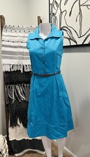 Calvin Klein Women’s Dress Teal Blue 50’s Style Size 6