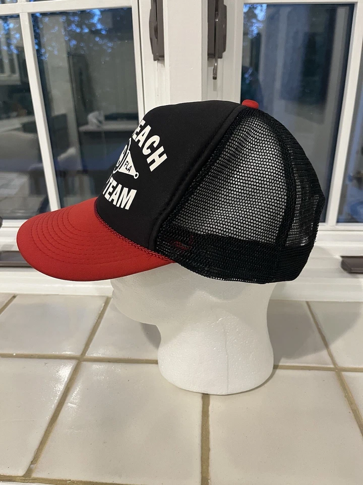 Gorra de camionero vintage Jax Beach Comp Team azul marino Jacksonville FL Florida Foto 3 de 4