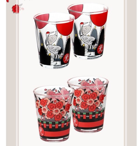 Iwaien Ogwang Soju Glass 5p X 2SET (=10P) special funny Interesting Design - Picture 10 of 17