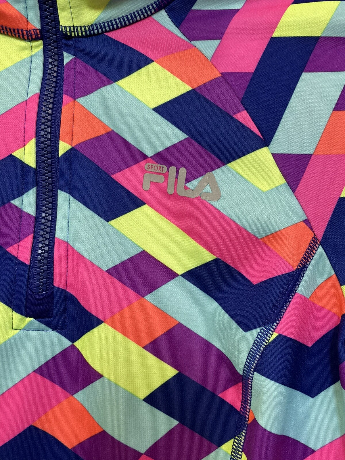 FILA Sport Donna Piccolo Pullover Camicia Giacca Luminosa Calcio Sport 1 4 Zip