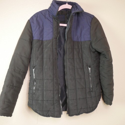 Nomad Giubbotto Uomo Trapuntato Puffer Nero con Spalline Navy Taglia M - Foto 9 di 11