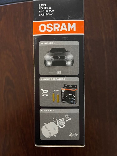 67219CW Osram LED FL Fog Lamps H8/H11/H16 12V 8.2W LEDriving 6000K PGJ19-X - Picture 6 of 13