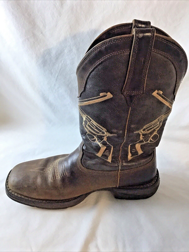 Durango Rebel Western Brown Leather boots Men's Size 9.5 W #Ddb0077 - Picture 9 of 15