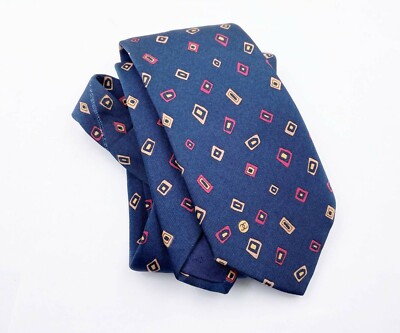 パーツ CHANEL MENS Chanel Vintage Men's Square Blue Silk Tie | eBay