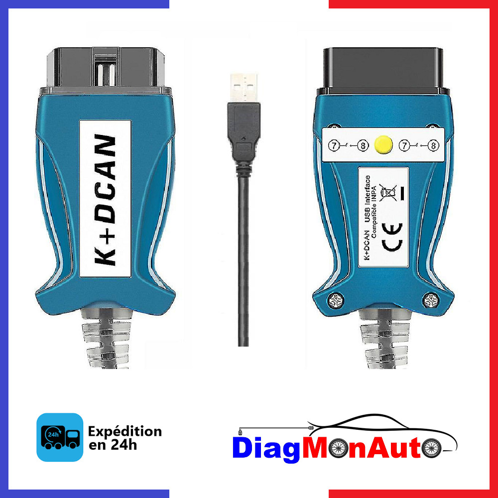 Outil de diagnostic KDCAN USB pour lire les codes défauts ISTA et reprogrammer les options