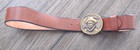 Sir Walter Raleigh Brass Belt Buckle 1978 Bergamot Brass Works Split Cowhide 32 — photo 3
