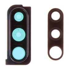 Glass Camera Lens with Bezel Back for Samsung Galaxy A30s Black Repair Part