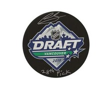 Ryan Suzuki Autographed 2019 NHL Draft Puck Inscribed 