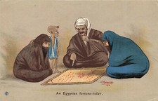 PC EGYPT, AN EGYPTIAN FORTUNE TELLER, MANAVIAN, Vintage Postcard (b29752)