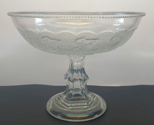 Antique McKee Glass 'Leaf & Vine' Pressed Glass Serving Bowl-No Lid