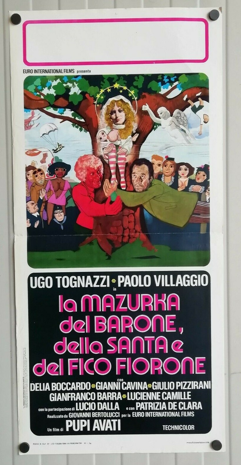 Locandina originale film La mazurka del barone, della santa e del fico fiorone (1975) - Regia di Pupi Avati