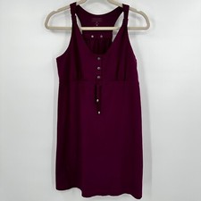 Athleta Featherweight Dress Womens 6P Purple Stretch Racerback Empire Waist