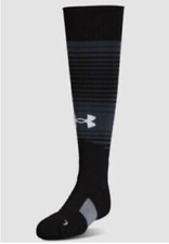 Under Armour UA Performance Strategic Cushion Point OTC Black Grey Youth Large