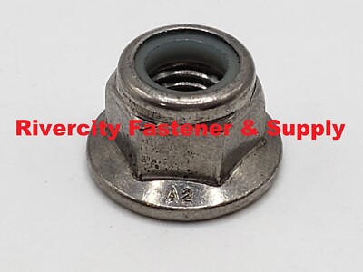 (350) M10-1.5 Flange Stop Lock Nut Nylon Insert Stainless DIN 6926 10mm M10x1.5
