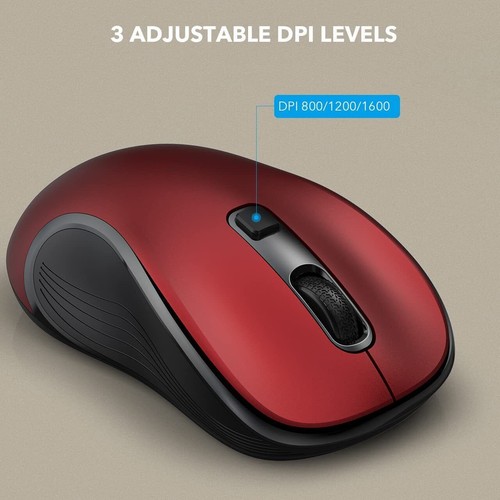 Portable Ergonomic Wireless Mouse Quiet Plug and Play Lightweight +USB Receiver - 第 2/25 張圖片