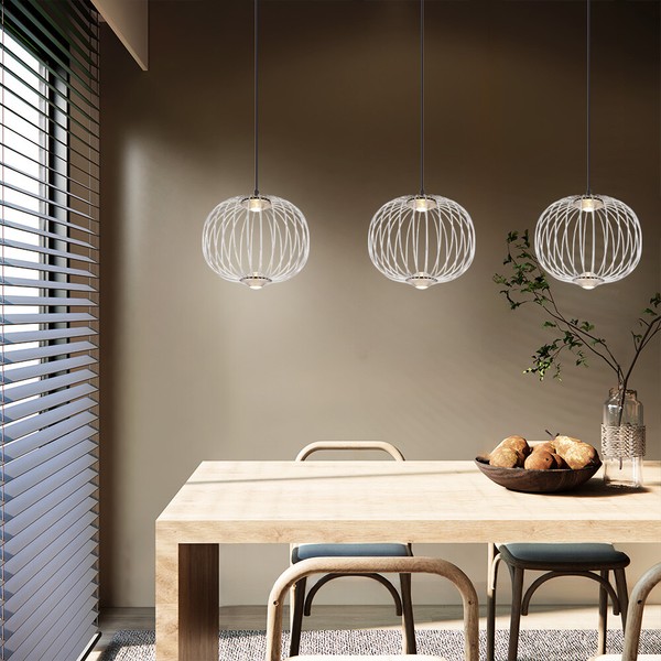 HäNgelampe Esstischlampe Pendellampe Chrom Led Wohnzimmerlampe 3 Flammig H 150Cm-image