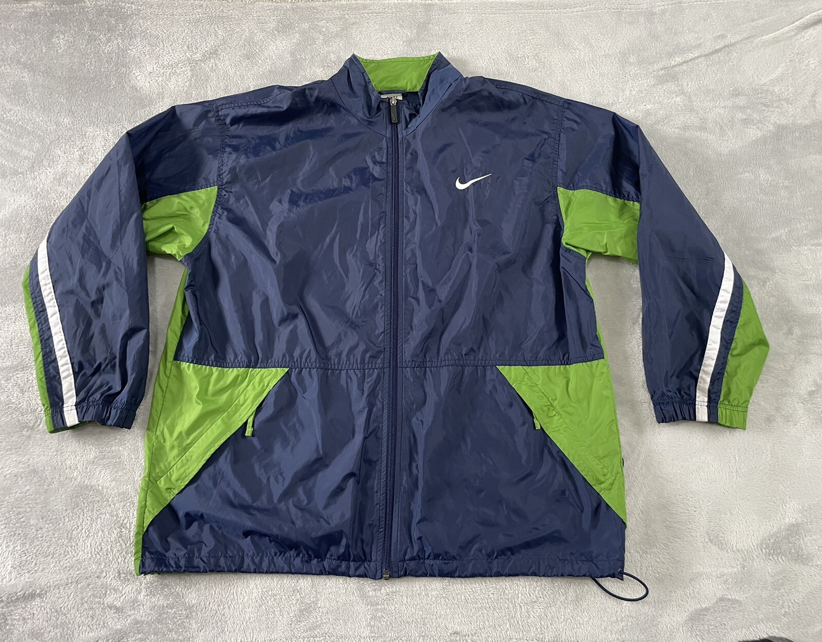 SACAI X NIKE Giacca a vento vintage anni 90 Y2K Nike Spell Out Swoosh taglia large adatta 2xl+