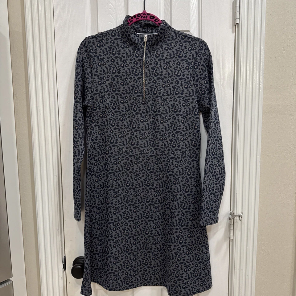 Tommy Hilfiger Grey And Black Leopard Dress, Size M