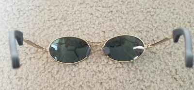 Vintage Ray Ban Orbs Oval Sunglasses Gold B&L G-15 90s Y2K Cyberpunk Wrap W2177 Vintage ray ban orbs - Gem main image 4