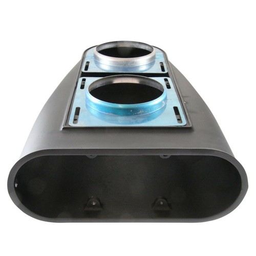 Street Scoop Finned (Mr Gasket Style) Bug Catcher Single/Dual Carb Black 20-1/2" - Bild 4 von 7