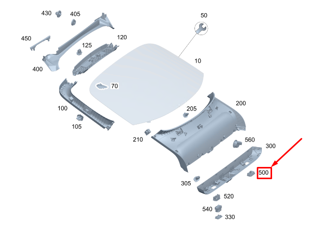 Neu MERCEDES-BENZ EQS V297 Schalter zum Öffnen der Heckklappe A2068200901