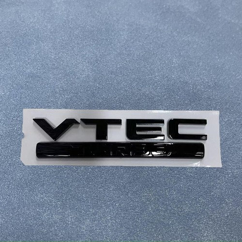 Gloss Black VTEC Turbo Rear Trunk Tailgate Emblem Badge Decal Stickers Nameplate - Picture 3 of 4