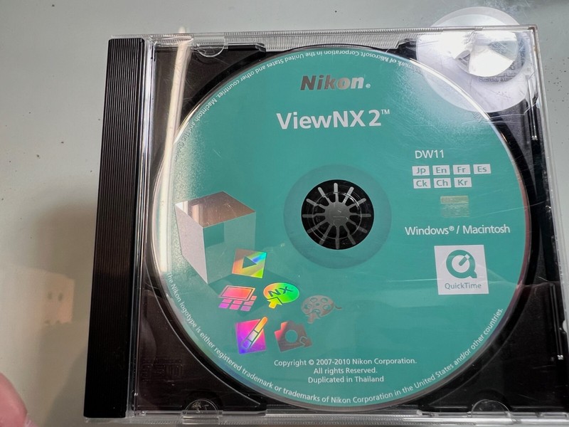 Nikon Windows Macintosh ViewNX2 Photo Picture Software Disc CD ROM