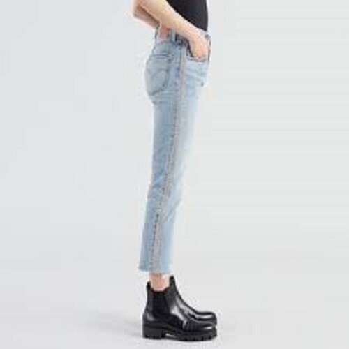 LEVI'S 501 Original Cropped w CRYSTALS Frayed Hem Jeans Women's 26 x 28 New  RARE 52177016629 | eBay