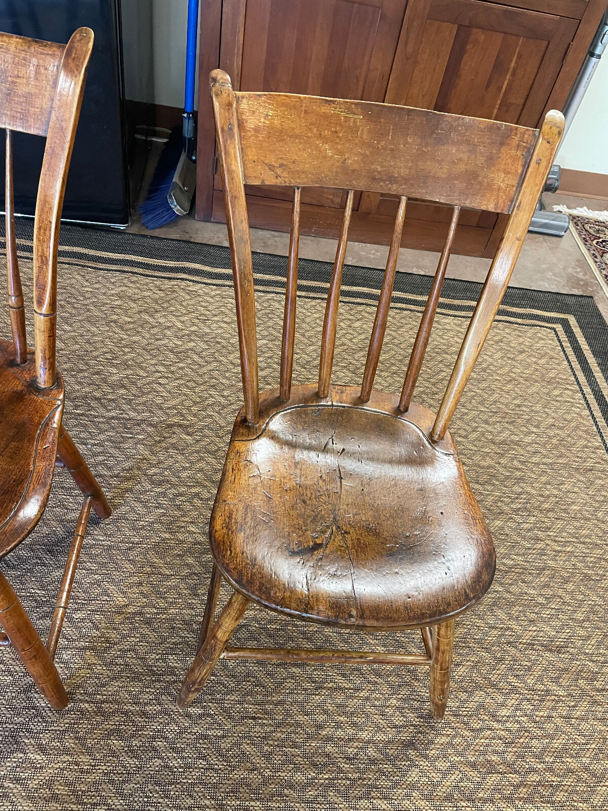 5 Vintage Nichols and Stone Thumb Back chairs eBay