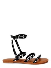 new Time and Tru Women's Studded Gladiator Sandals BLACK
