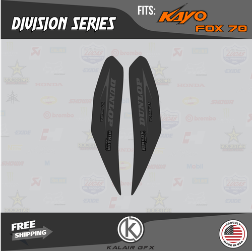 Graphics Kit for Kayo Sports Fox-70 AY-70 Storm-70 All Years Division - SMOKE - Picture 4 of 6
