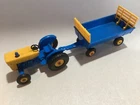 Vintage Lesney Matchbox NO 39, No 40 Blue Ford Tractor (VG) and Trailer (NM)