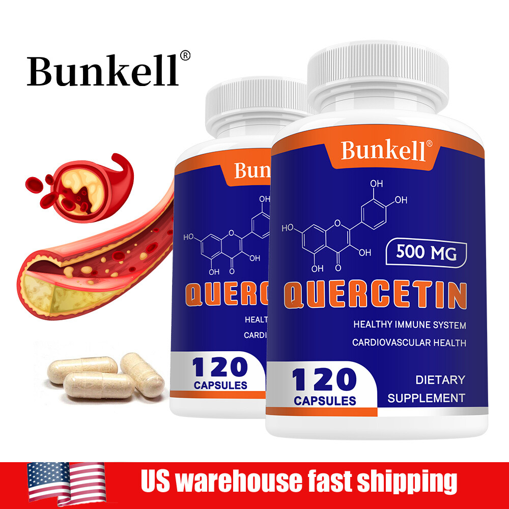 500MG QUERCETIN HEALTHY IMMUNE SYSTEM CARDIOVASCULAR HEALTH 120 Caps