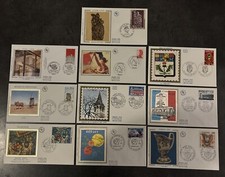 10 Timbre France Lot de FDC soie