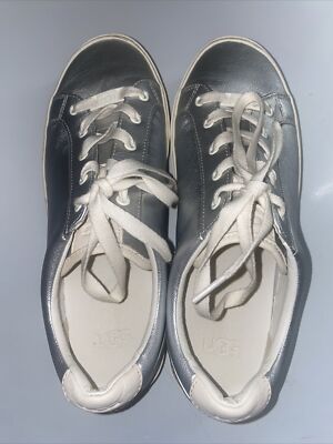 Ugg Zilo Metallic Women's Size Platform Sneakers Shoes Silver