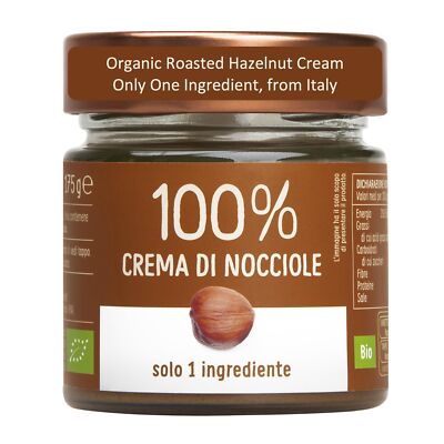 Organic Roasted Hazelnut Cream | Only One Ingredient   100% Italian Hazelnuts...