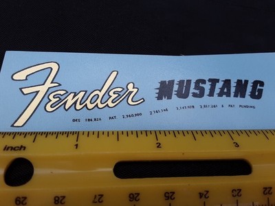 Fender Mustang Waterslide Decal, Metallic ink, Premium decal Reproduction