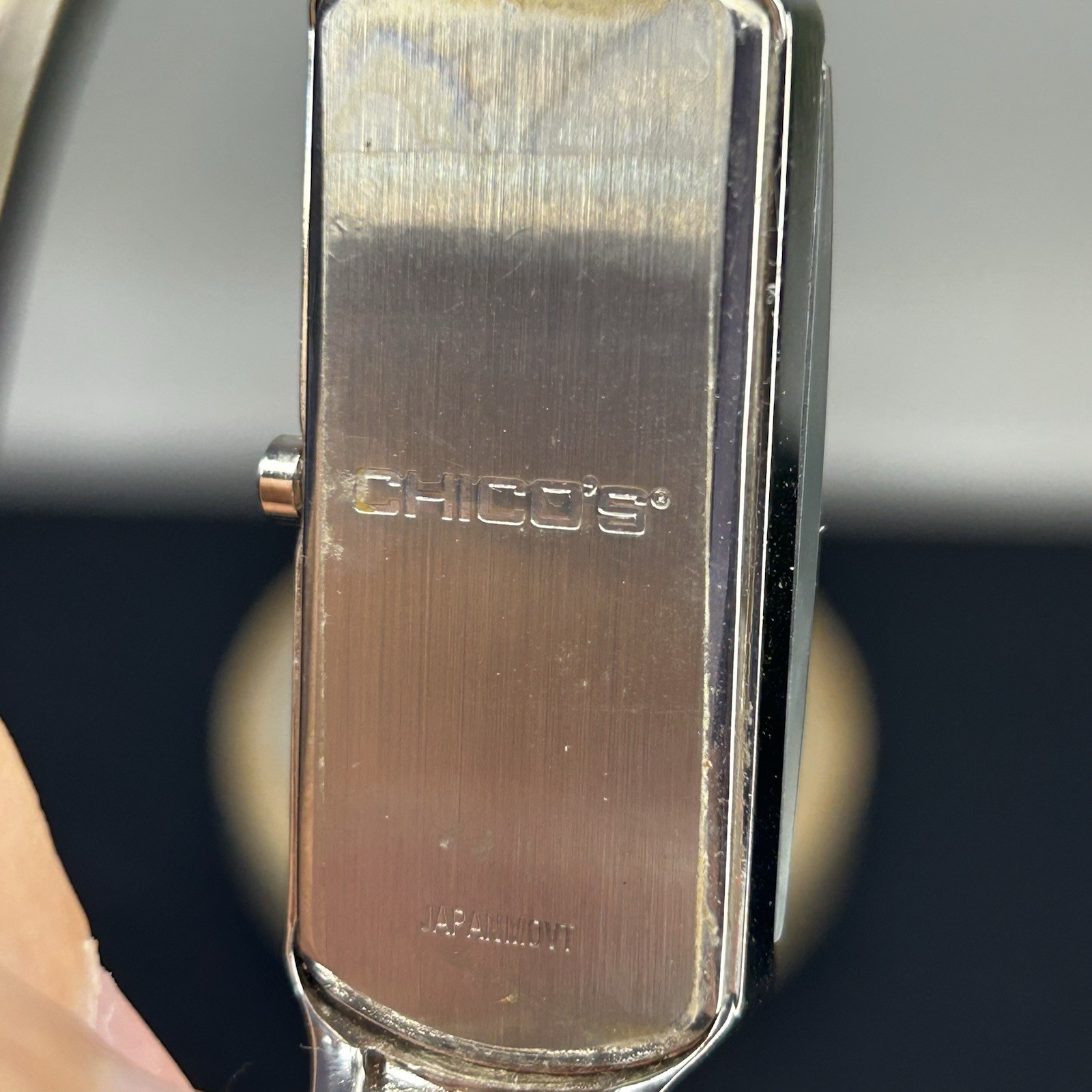 Chico’s Silver Tone Rectangular Bracelet Watch Qu… - image 4
