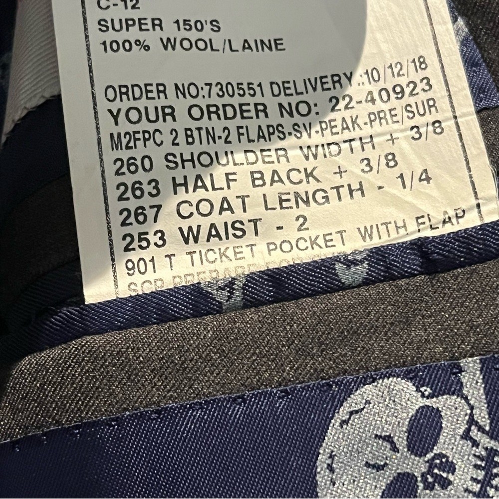 Bespoke Tailored Samuelson Superfine Wool Grey Bl… - image 9