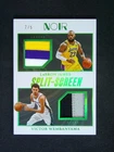 2024-25 Panini Noir Victor Wembanyama LeBron James Dual GU Jersey Patch Green /5