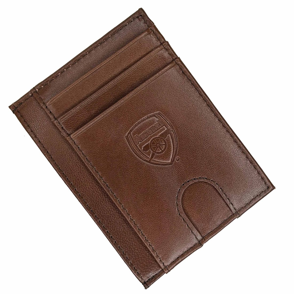 Arsenal FC Brown Leather Card Holder, Purses & Wallets, Sports, Gift