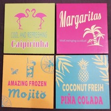 Untersetzer für Cocktail-Gläser Pina Colada...