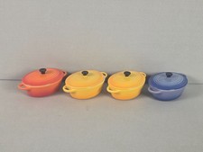 4 Mini Cocotte orange gelb blau (34)