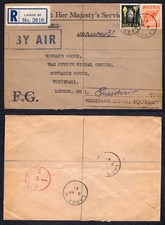 Nigeria Lagos OHMS Registered cover