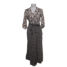 Riani, Wickelkleid, Größe: 38, Beige/Schwarz/Mehrfarbig, Viskose, Damen #yCA