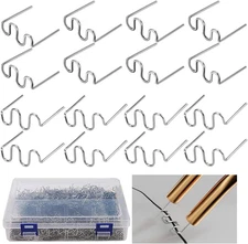 Plastic Welding Staples 1000 Pcs,2 Types Hot Staples for Decoration,Auto Repair,